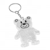 biały - Brelok odblaskowy TEDDY