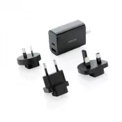 czarny - Uniwersalna ładowarka Philips 30W, adapter podróżny