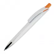 biało / pomarańczowy - Długopis RIva w mocnym kolorze