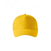 Żółty - Reklamowa czapka z daszkiem 5 panelowa Malfini 5P 307