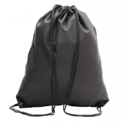 czarny - Plecak promocyjny na sznurkach poliestrowy, 33.5 x 42 cm