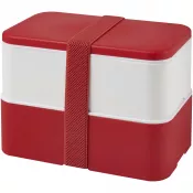 Biały-Czerwony - Dwupoziomowe pudełko na lunch 2 x 700 m MIYO