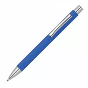 niebieski - Długopis papierowy z metalowymi elementami