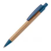 niebieski - Długopis bambusowo-słomkowy