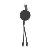 czarny - Freud kabel USB do ładowania