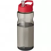 Ciemnografitowy-Czerwony - Bidon H2O Eco o pojemności 650 ml z wieczkiem z dzióbkiem