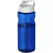 Biały-Niebieski - Bidon H2O Base® o pojemności 650 ml z wieczkiem z słomką