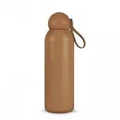 brązowy - Stalowa butelka Sagaform Tekla (z recyklingu) 500 ml