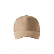 Piaskowy - Reklamowa czapka z daszkiem 5 panelowa Malfini 5P 307