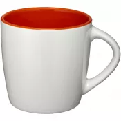 Biały-Pomarańczowy - Kubek ceramiczny Aztec