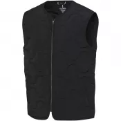 Czarny - Quartz pikowany bezrękawnik typu unisex z recyklingu z certyfikatem GRS