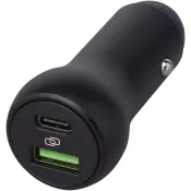 Czarny - Pilot 55 W USB-C/USB-A podwójna ładowarka samochodowa