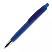 niebieski - Miękki w dotyku długopis Riva