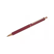bordowy - Długopis metalowy VERNO