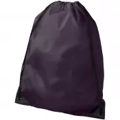 Sliwkowy - Plecak na sznurkach poliestrowy Oriole Premium, 33 x 44 cm