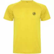 Żółty - Montecarlo sportowa koszulka dziecięca z krótkim rękawem