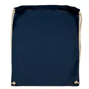 Dark Blue - Plecak bawełniany na sznurkach Jassz 140 g/m², 38 x 42 cm
