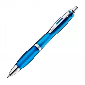 jasnoniebieski - Długopis plastikowy reklamowy MOSCOW (transparentny)