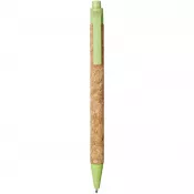 Piasek pustyni-Zielone jabłuszko - Długopis Midar z korka i słomy pszennej