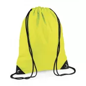Fluorescent Yellow - Reklamowy plecak na sznurkach  poliestrowy BagBase BG10, 34 x 45 cm