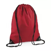 Classic Red - Reklamowy plecak na sznurkach  poliestrowy BagBase BG10, 34 x 45 cm