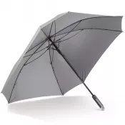 szary - Parasol automatyczna w kształcie kwadratu przekątna 120 cm