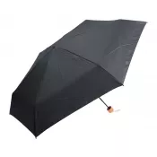 czarny - Mini parasol manualny ø89 cm z RPET Miniboo