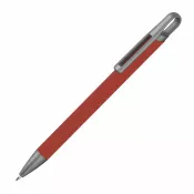 bordowy - Długopis aluminiowy z recyklingu półżelowy KAROLINE