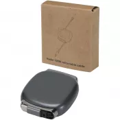 Gun metal - Alphard – zwijany kabel 5 w 1 do CarPlay, 100 W, z recyklingowanego plastiku, obsługa szybkiego ładowania PD