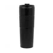 czarny - Kubek termiczny z french press Aspet 450 ml