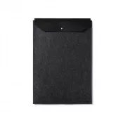 czarny - Pokrowiec na laptopa 17" VINGA Albon, filc z recyklingu