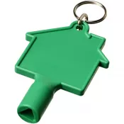 Zielony - Klucz do skrzynki licznika w kształcie domku Maximilian z brelokiem