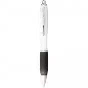 Biały-Czarny - Długopis Nash z białym korpusem i kolorwym uchwytem