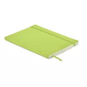 Notes A5 z recyklingu 80 kartek w linię BRETA Limonka