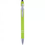 limonkowy - Długopis z touch pen-em