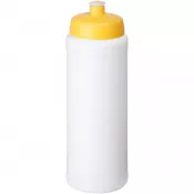 Biały-Żółty - Bidon Baseline® Plus o pojemności 750 ml ze sportowym wieczkiem i uchwytem