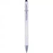 biały - Długopis z touch pen-em