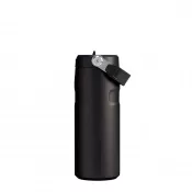 Black 2.0 - Butelka The IceFlow Bottle Flip Straw 2.0 0.47L