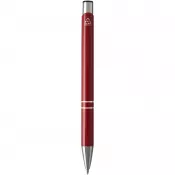 Czerwony - Moneta długopis z aluminium z recyklingu