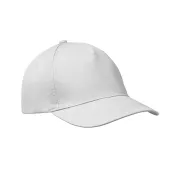 Czapka z daszkiem 5-panelowa z bawełny 160 g/m² BUZZ Bialy