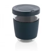 niebieski - Szklany kubek podróżny Ukiyo 360 ml