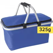 niebieski - Koszyk poliestrowy, składany, torba termoizolacyjna
