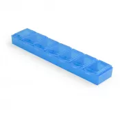 niebieski - Pojemnik na tabletki z 7 przegrodami