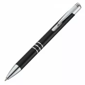 czarny - Długopis metalowy anodyzowany