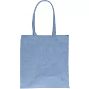niebieski - Torba bawełniana z recyklingu z długimi uszami 140 g/m2 LAMBERTO