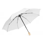 biały - Automatyczny, wiatroodporny parasol kieszonkowy CALYPSO