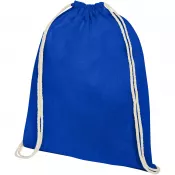 Błękit królewski - Plecak bawełniany Oregon 140 g/m² ze sznurkiem, 33 x 44 cm