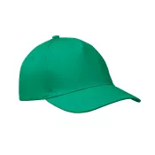 Czapka z daszkiem 5-panelowa z bawełny 160 g/m² BUZZ Zielony