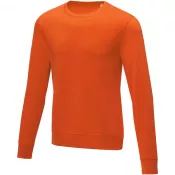 Pomarańczowy - Męska bluza z okrągłym dekoltem Zenon