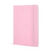 pasteloworóżowy - Notatnik A5 z tworzywa PU z kartkami FSC